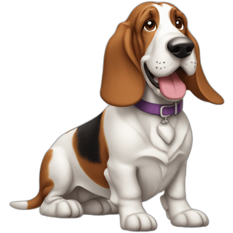 Happy Bassethound emoji