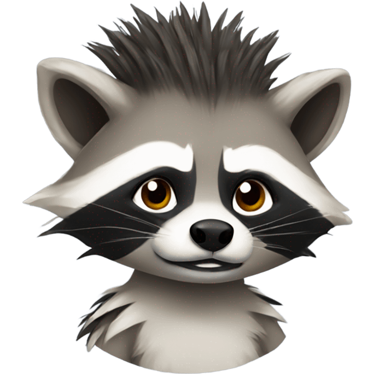 Raccoon with a Mohawk  emoji