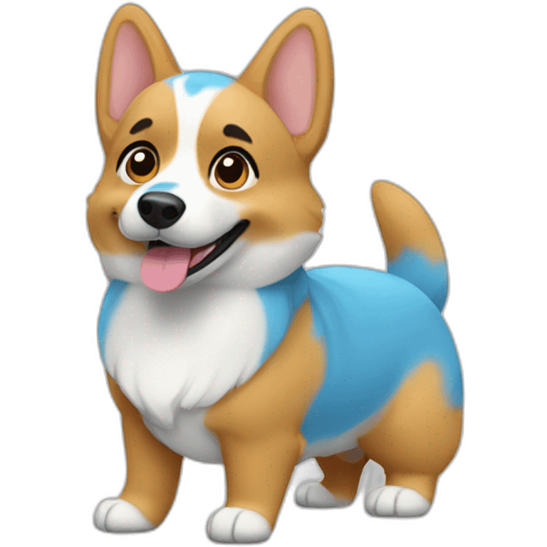 Blue Corgi emoji