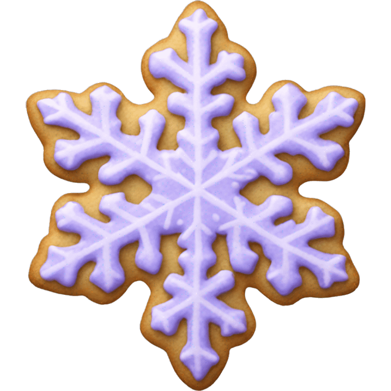 Lilac snowflake cookie  emoji