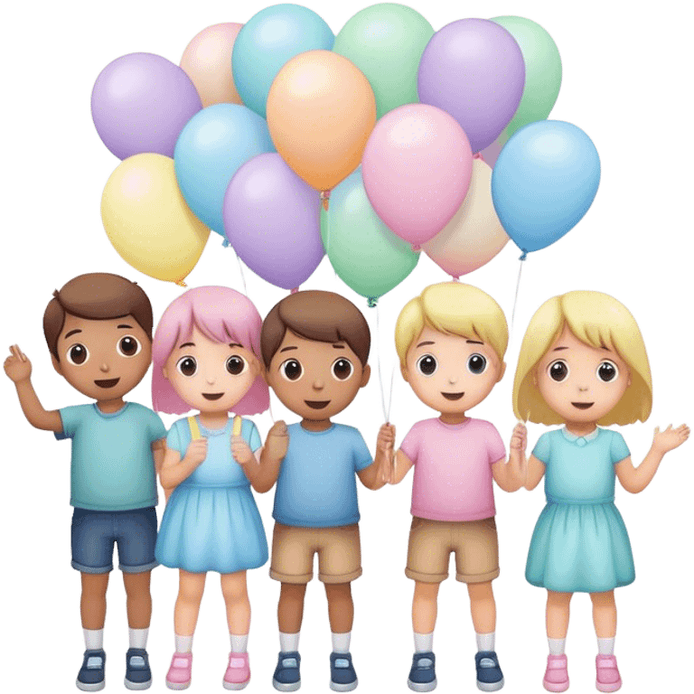 children's pastel balloon emoji