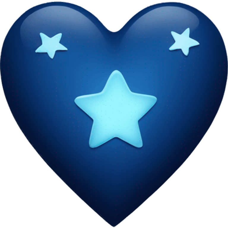 Dark blue heart with stars inside emoji