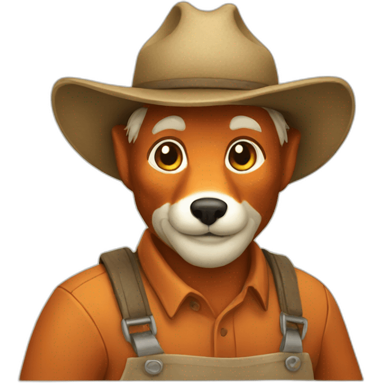 Fox farmer emoji