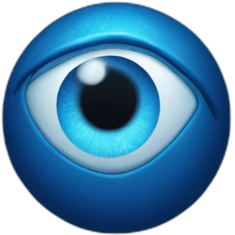 blue planet with eyes emoji