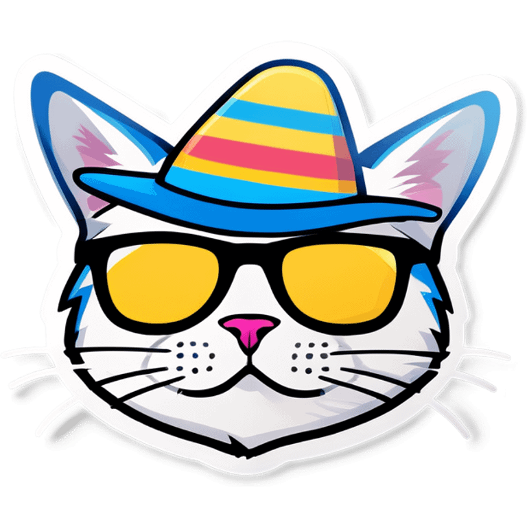 Gato con gafas y sombrero cordobés emoji