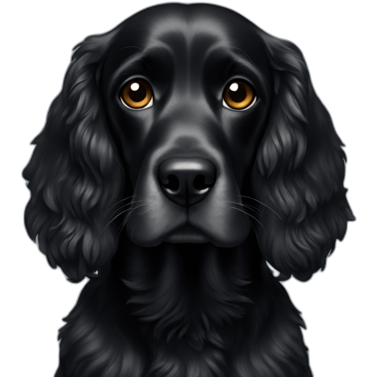 Black cocker dog emoji