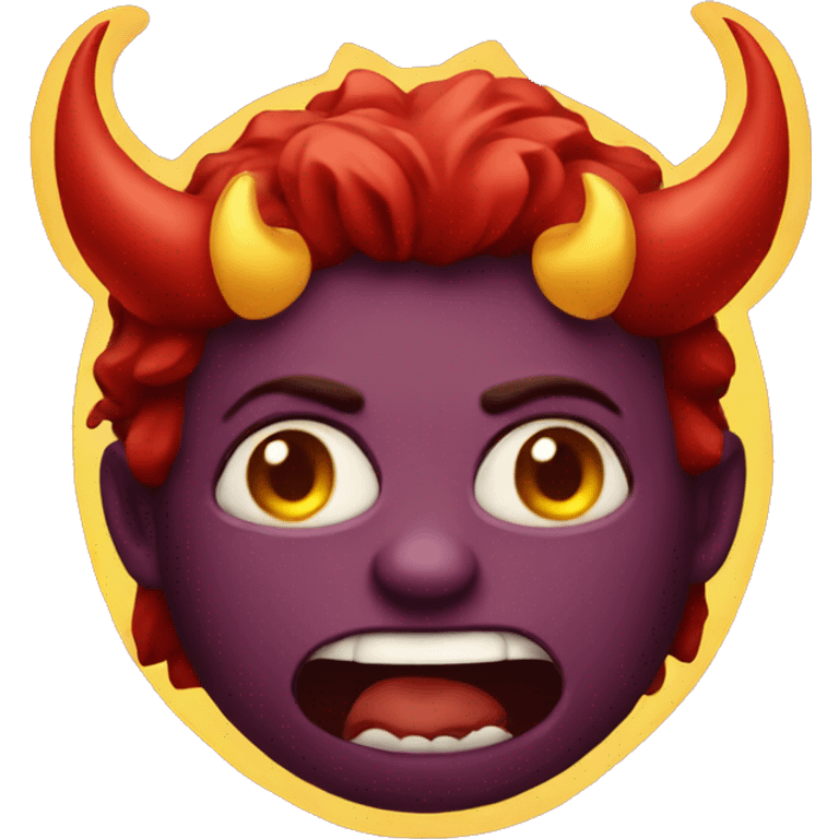 Devil with a halo emoji