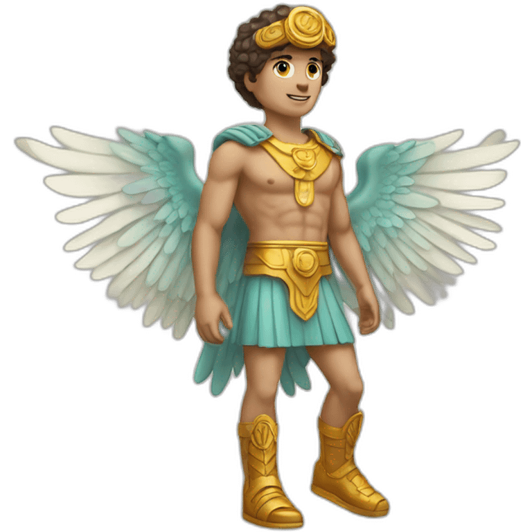 Hermes mythologic god with wings shoes emoji