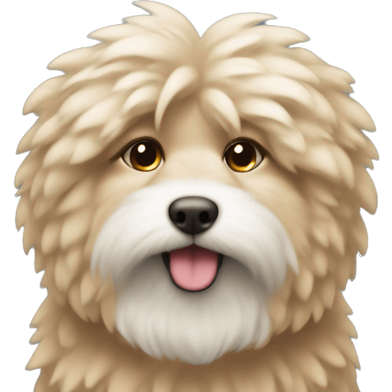 Tan fluffy Dutch Smoushond emoji