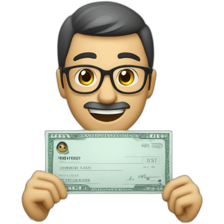 Sirculo seleste con un cheque en el centro emoji