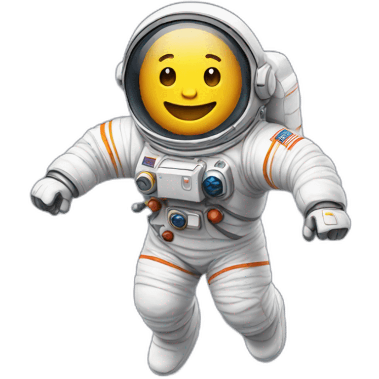 Floating astronaut emoji