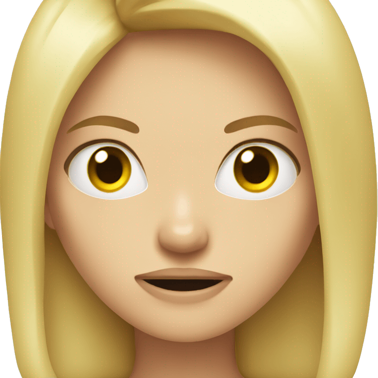 blonde girl is very angry emoji