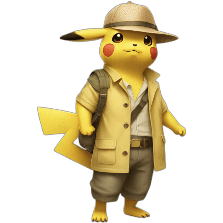 detective pikachu with sarong emoji