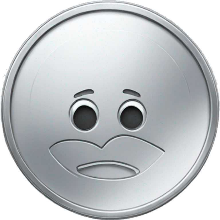 silver coin with a monocle emoji