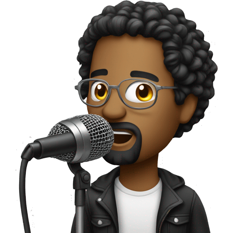 Artist with mic emoji