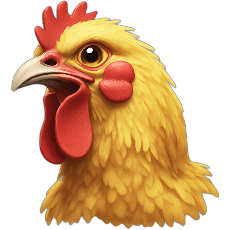 Mutated chicken emoji