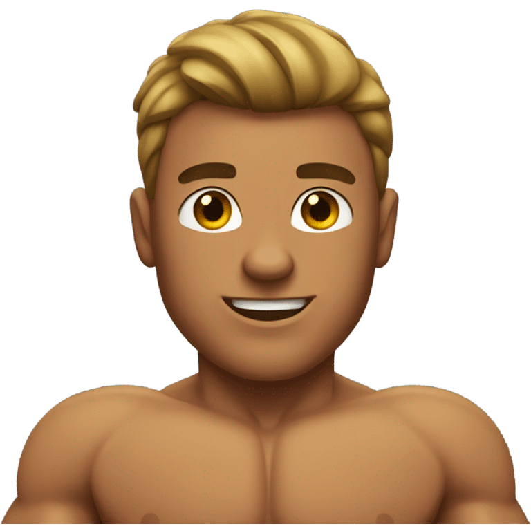 Muscular tan man in a speedo emoji