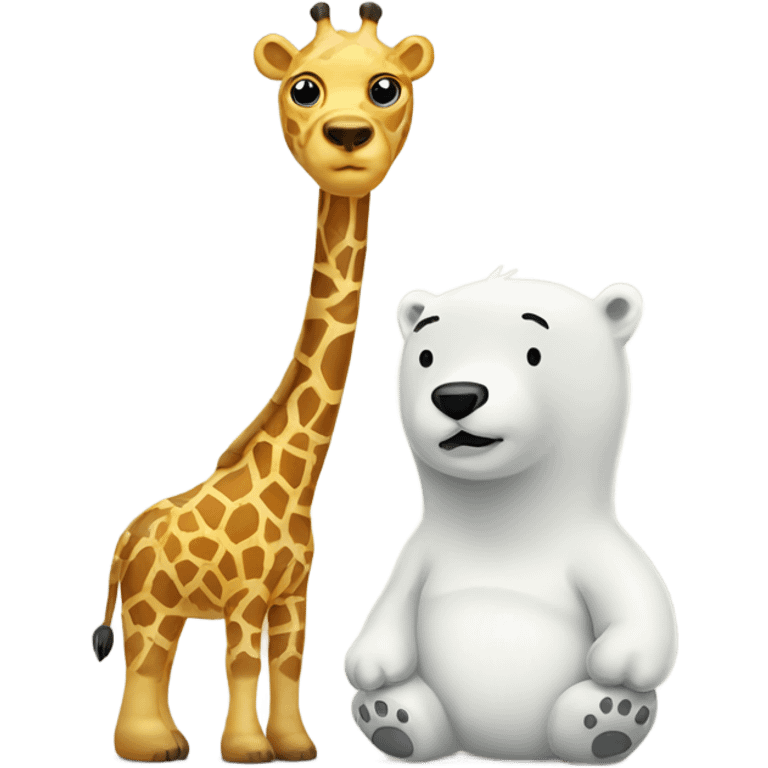 Polar bear and giraffe emoji