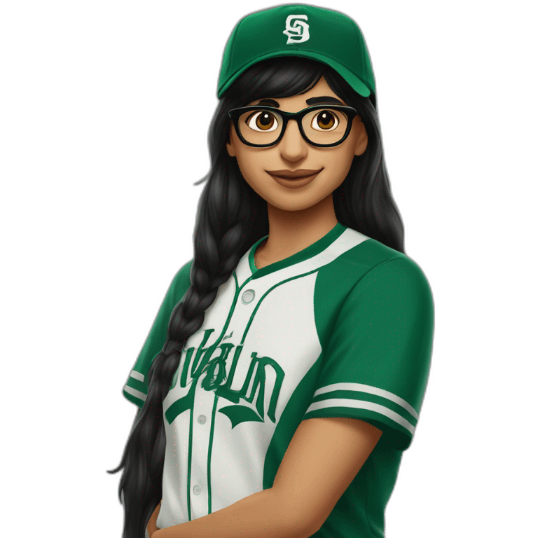 Mia Khalifa slytherin baseball tshirt emoji