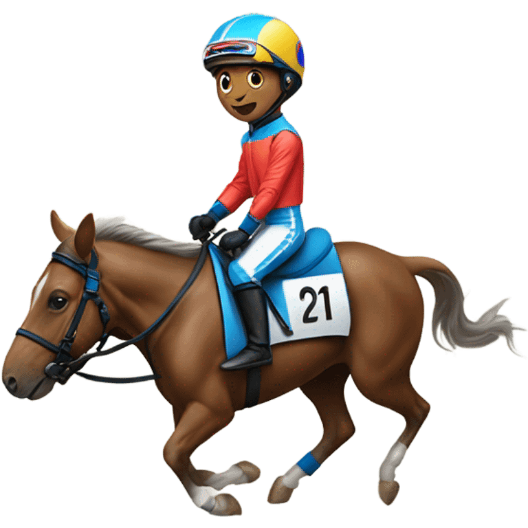 Jockey on a mouse emoji