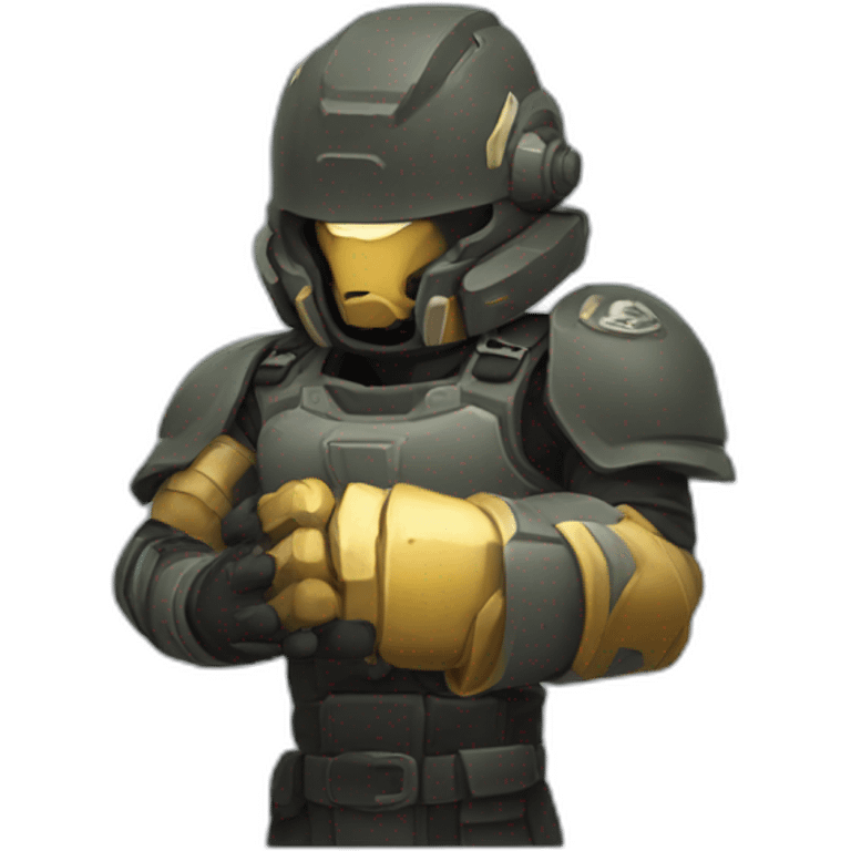 helldivers holding forearm in front fist in air emoji