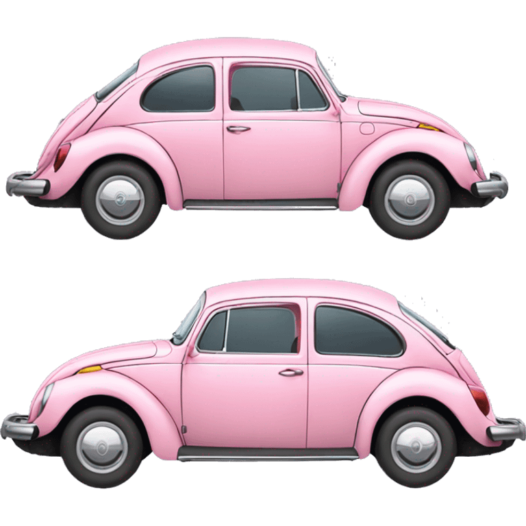 baby pink volkswagen beetle car emoji