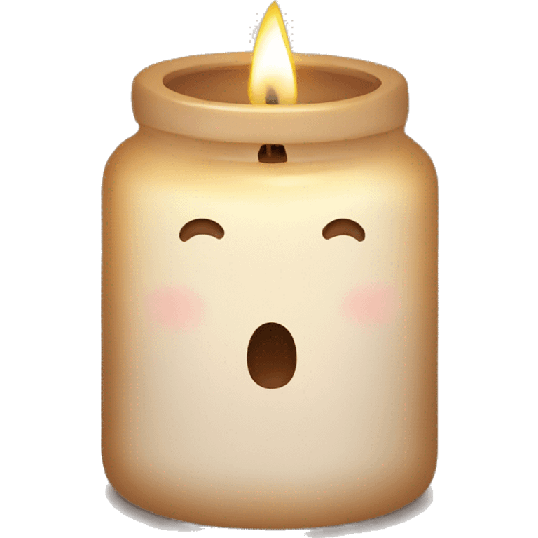 Candle In brown jar emoji