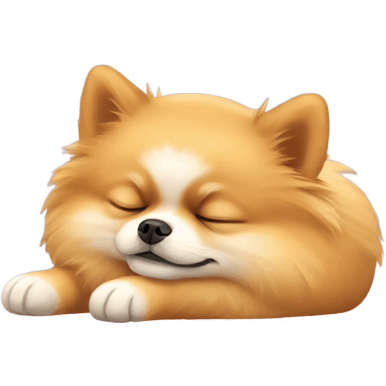 Pomeranian sleeping  emoji