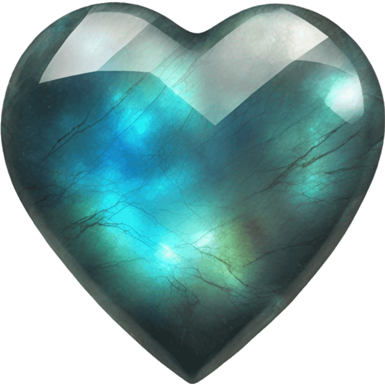 Labradorite crystal heart emoji