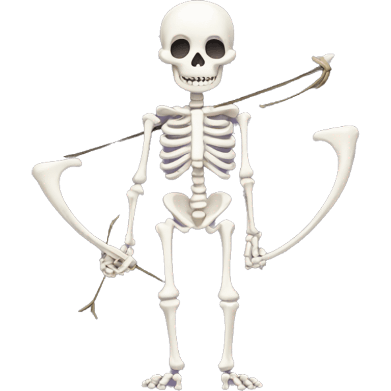 skeleton with a bow emoji