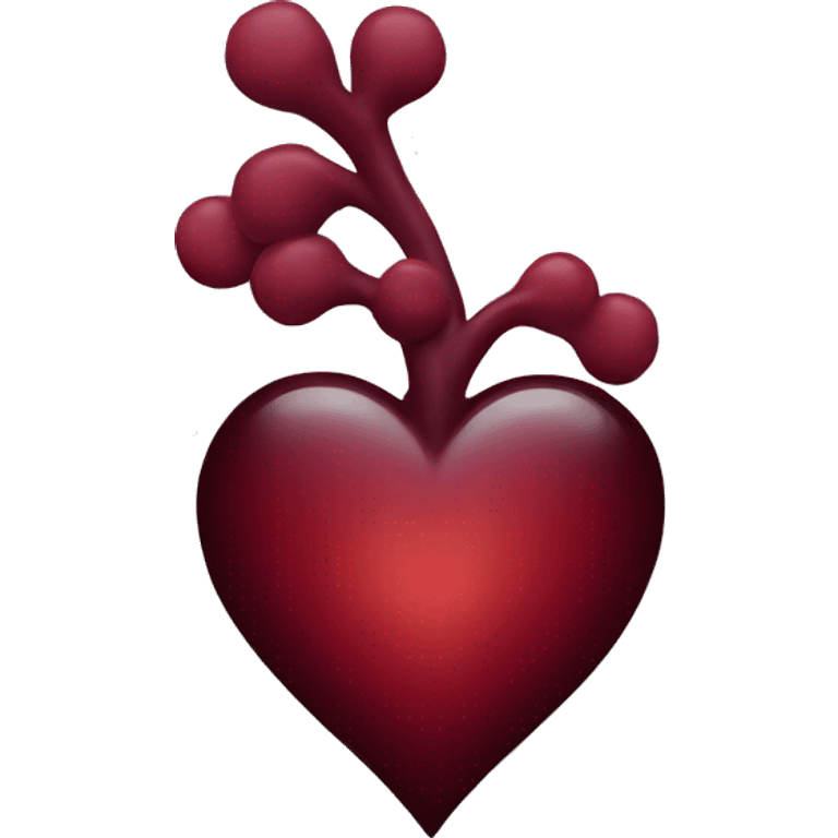 Wine red heart emoji