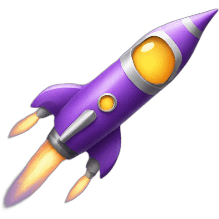 violet rocket emoji