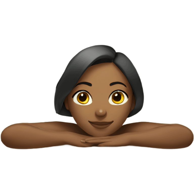 Girl relaxing in spa emoji