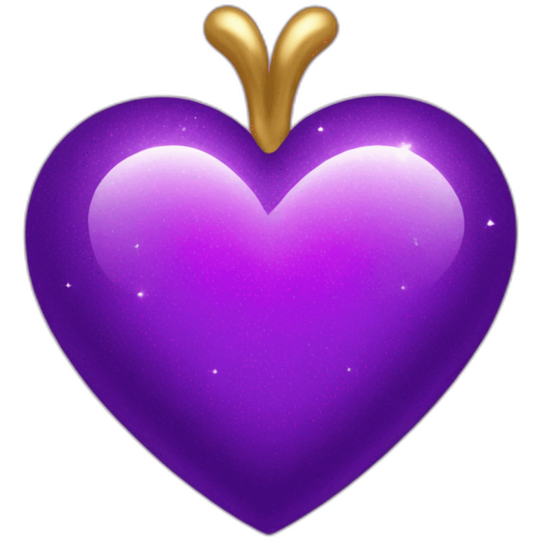 Minimmal Purple heart with glimmer emoji