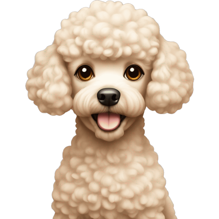 Small cream colored poodle emoji