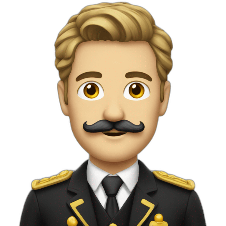 Belgian in national suit with a mustache emoji