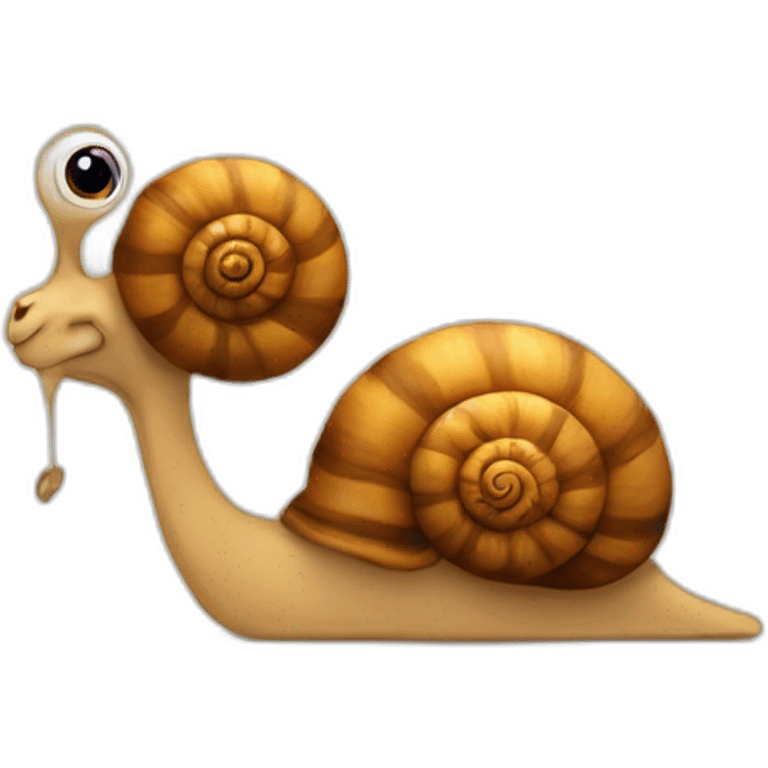 snail with camel's head emoji