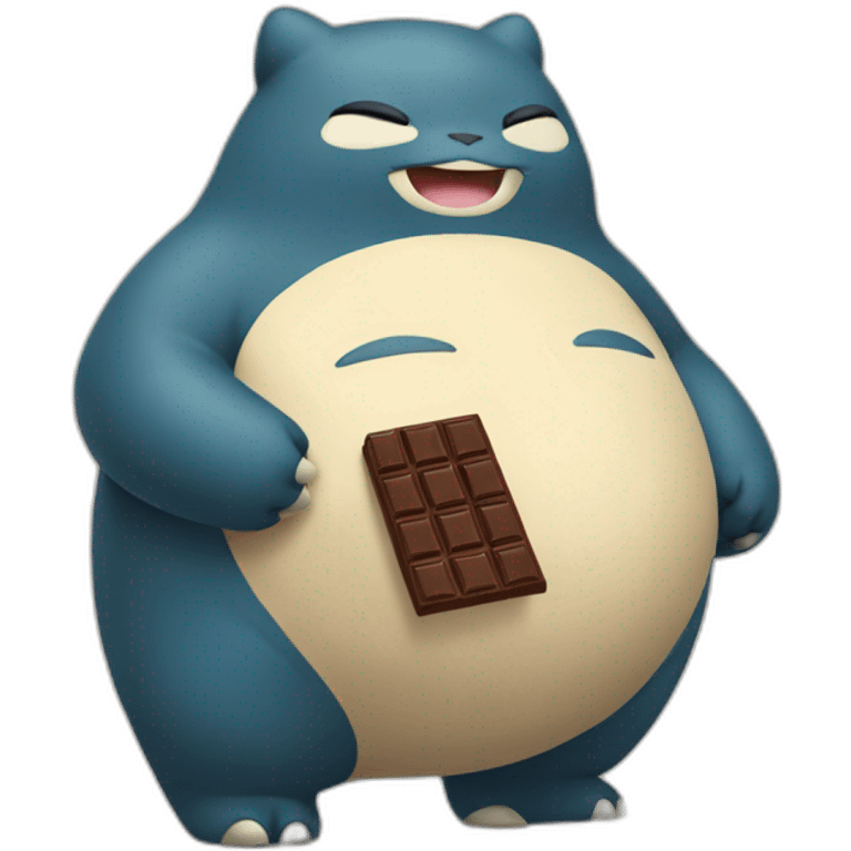 snorlax holding a chocolate bar emoji