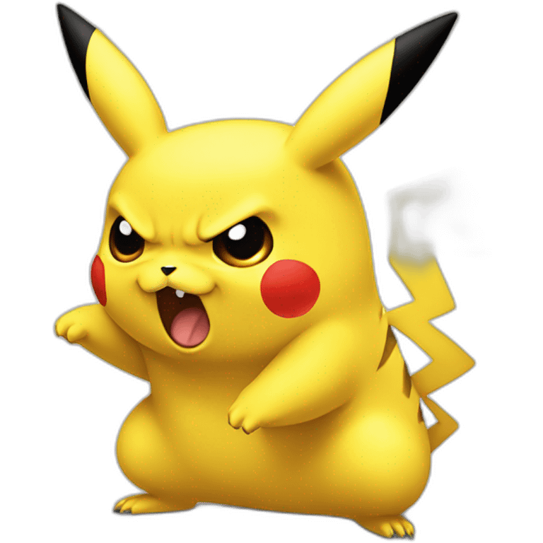 Pikachu angry  emoji