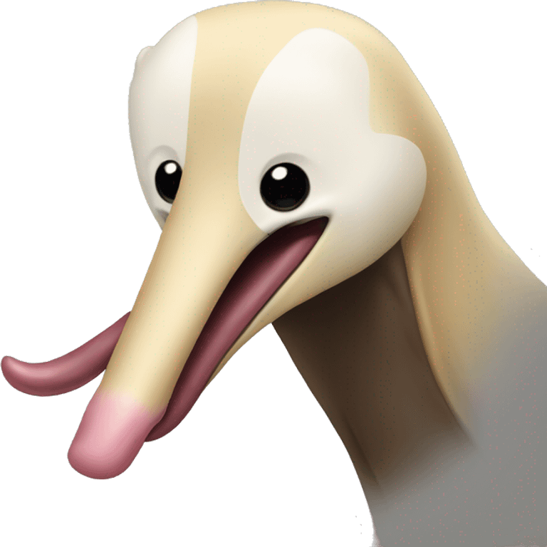 anteater sticking its tongue out emoji