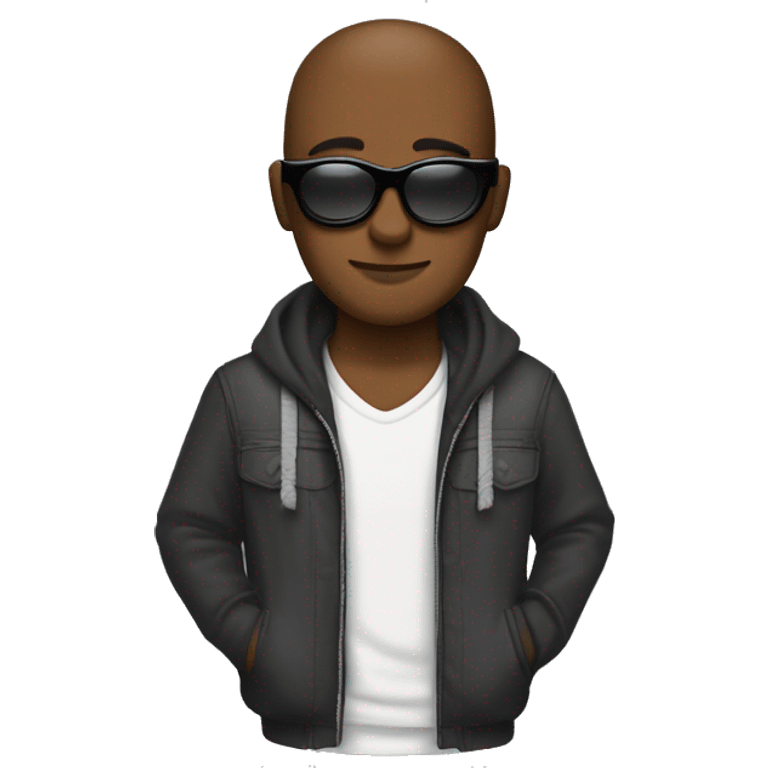 Bazileño con gafas y con ropa ninja emoji