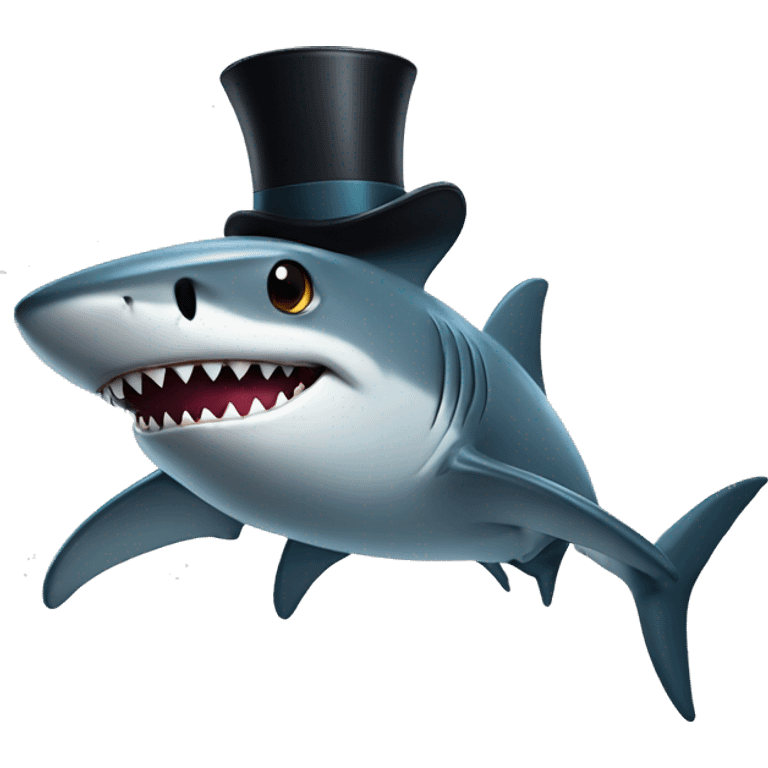 shark with top hat emoji