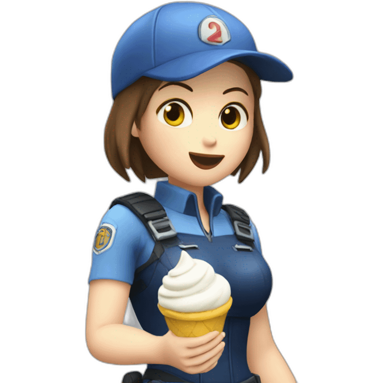 jill valentine eating icecream emoji