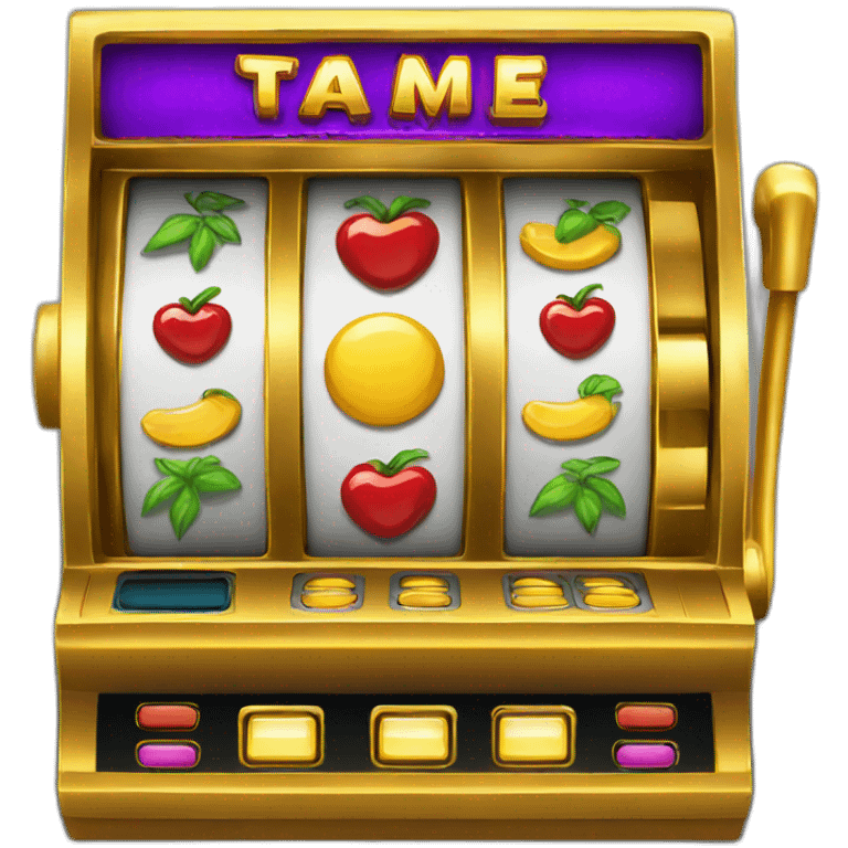 slot machine with gold emoji