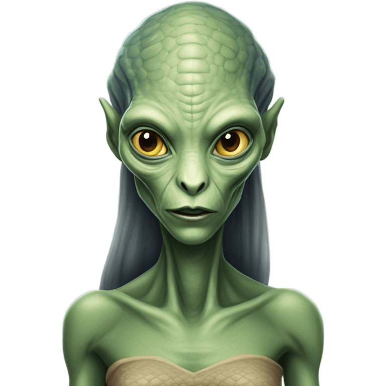 a reptilian alien woman full body emoji