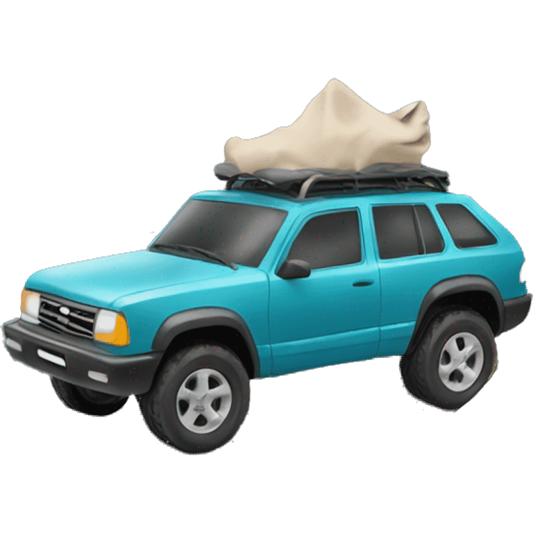 Car on a mountai  emoji