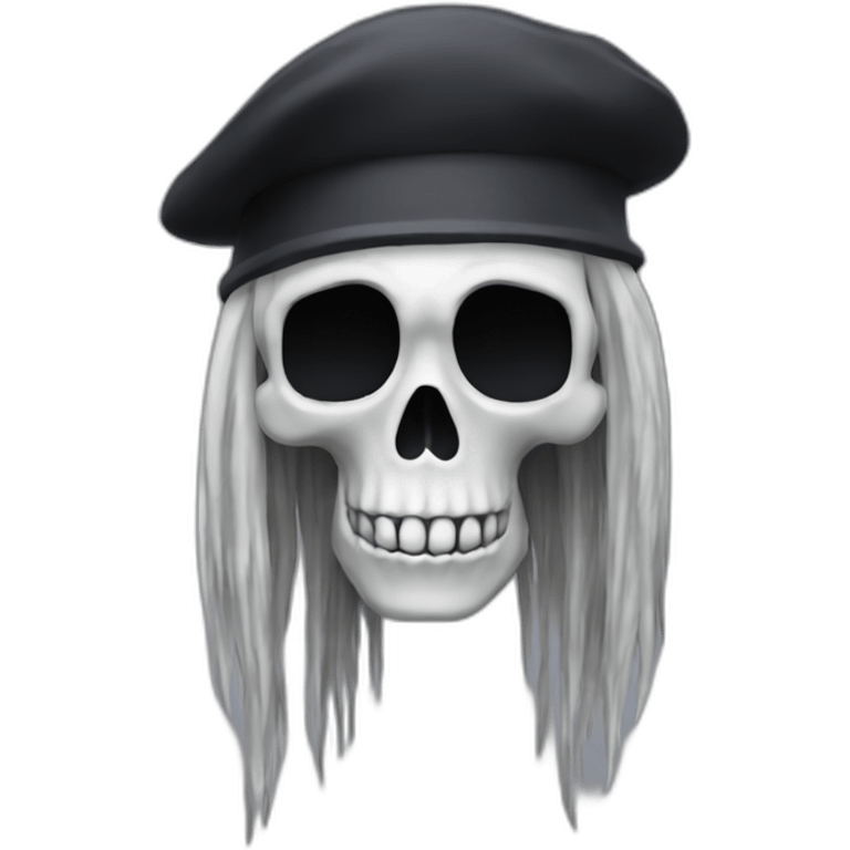 a-scary-skeleton-with-long-hair-and-beret-at-computer emoji