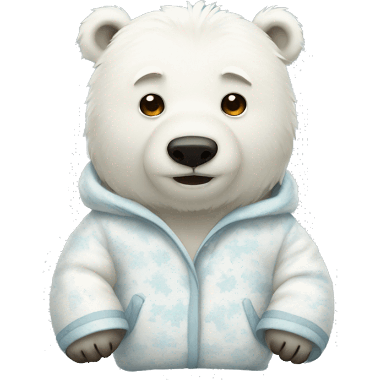 Polar bear  wearing pajamas emoji