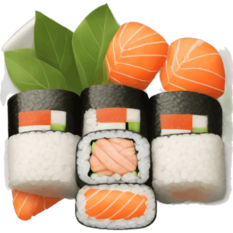 a full plate of sushi emoji