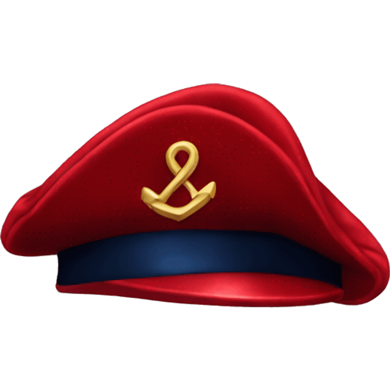 Velvet red sailor hat emoji